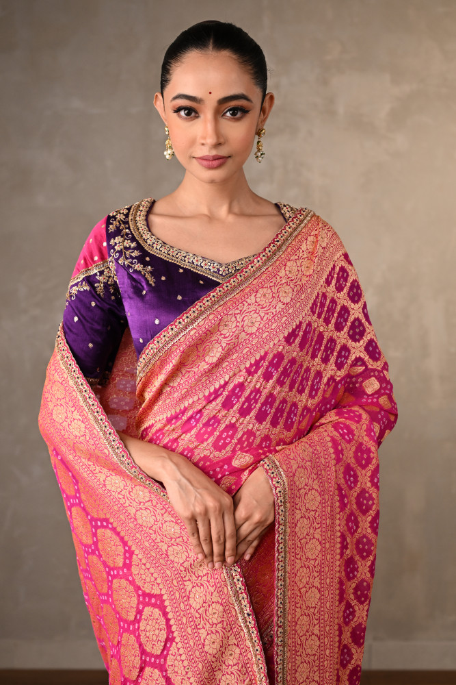 Royal Bandhej Elegance Saree Set