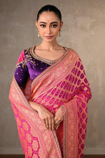 Royal Bandhej Elegance Saree Set