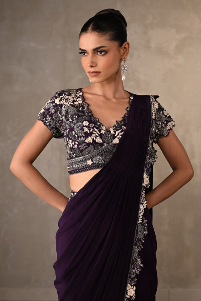 Blossom Rouge Drape Saree