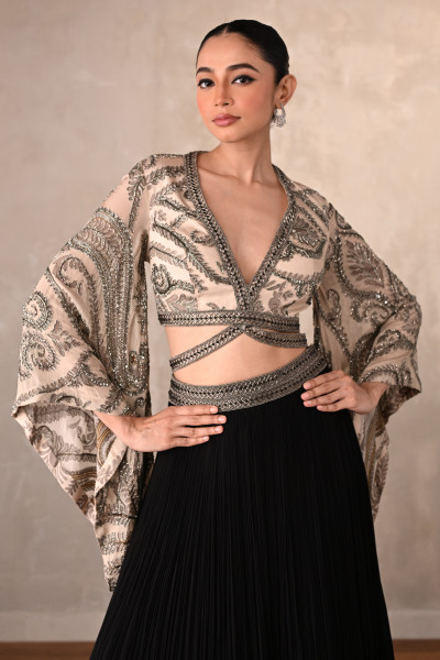 Midnight Mirage Georgette Lehenga Set