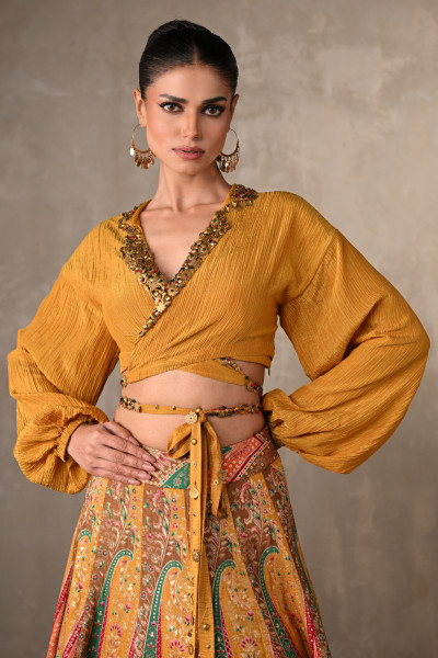Mustard Mirage Multicolour Lehenga Set