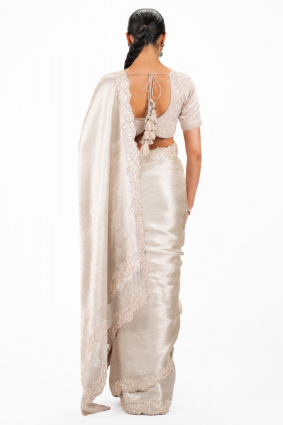Monochrome Banarasi Saree