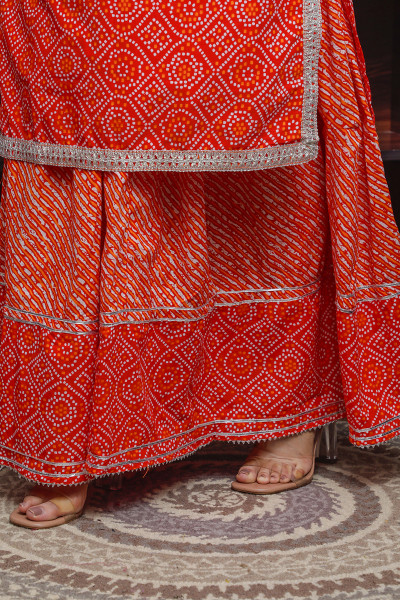 Women Pure Cotton Straight Round Neck Kurta Skirt DupattaSet
