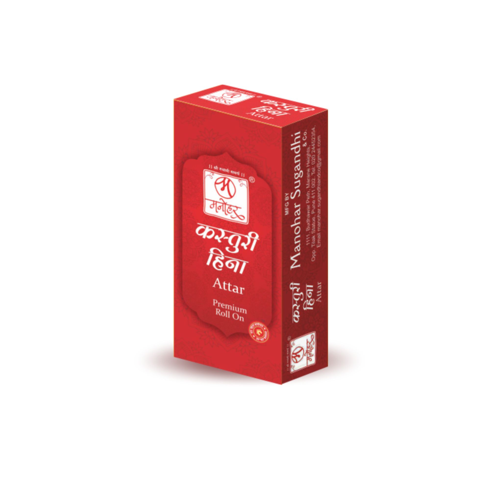 Manohar Sugandhi Premium Kasturi Hina Attar