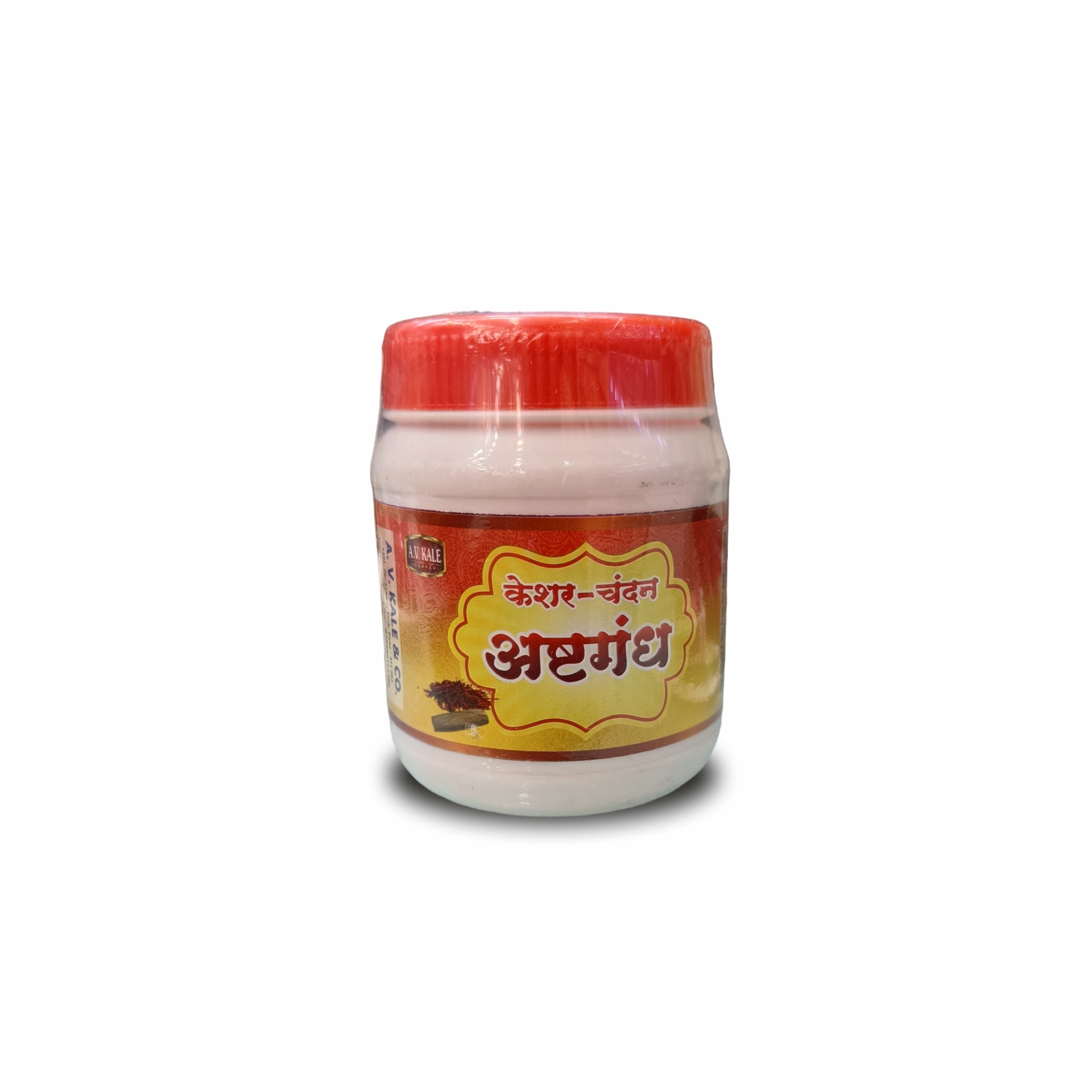 A V Kale Sugandhi Keshar Chandan Ashtagandha Bottle