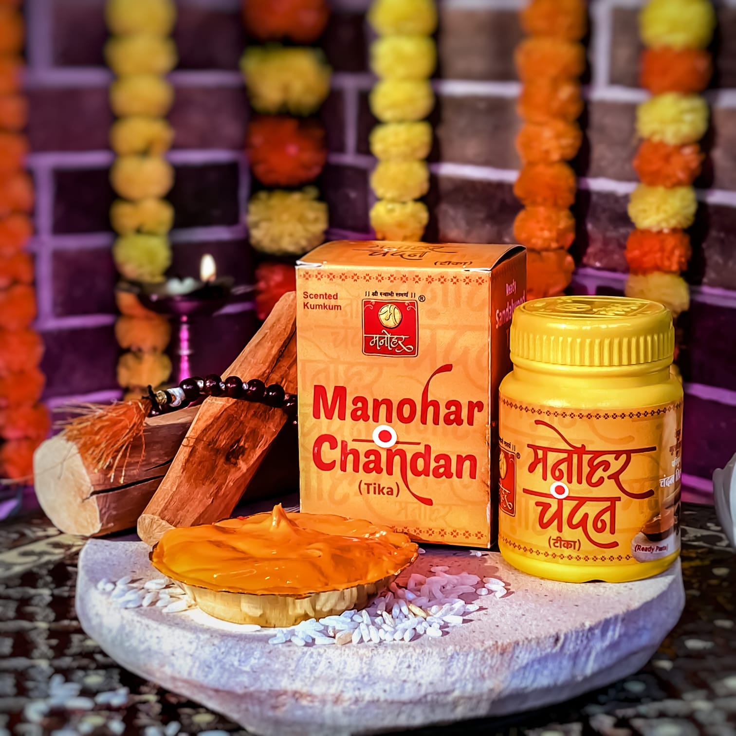 Manohar Chandan Tika (Orange / Ready To Use)