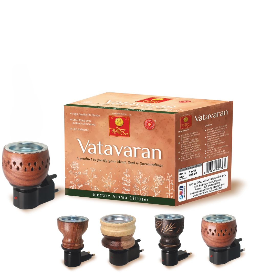 Manohar Sugandhi Vatavaran Kapur Dani & Aroma Diffuser