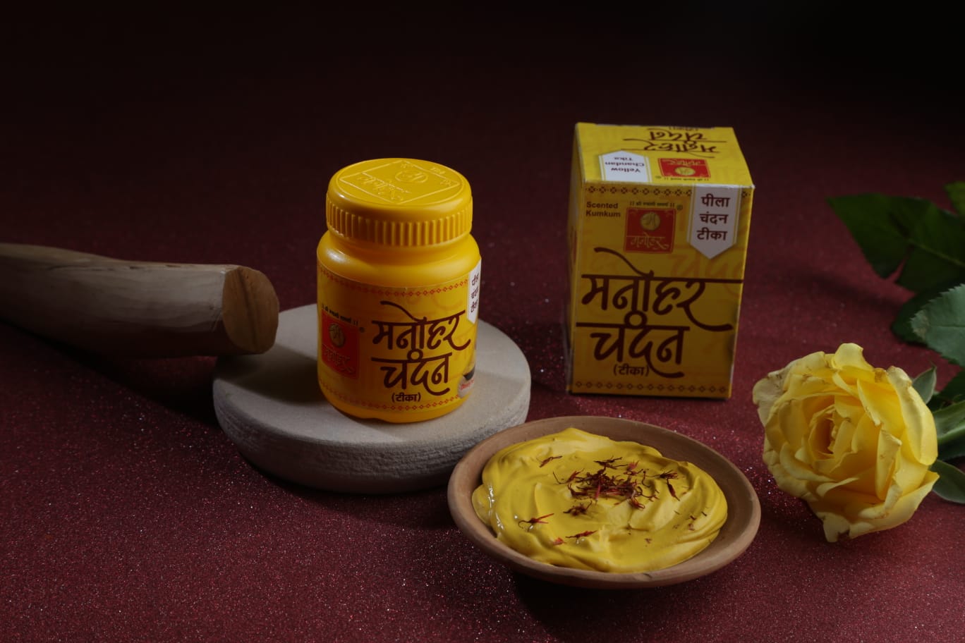 Manohar Sugandhi Pila Chandan Tika (Yellow)