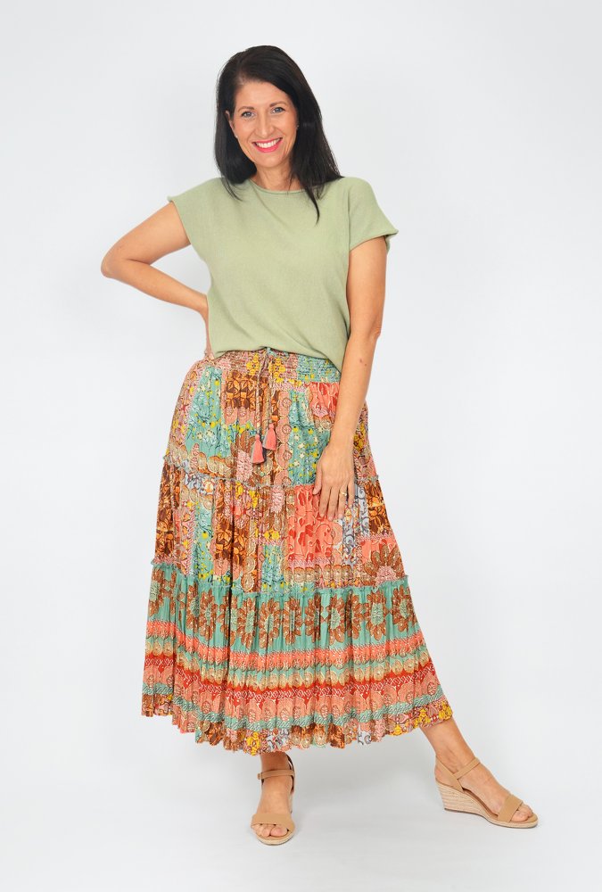 Plus size cotton maxi skirts Clearance