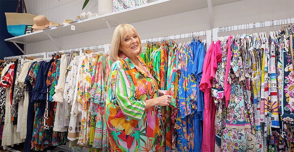 Denise Drysdale in Our S25 Digital Top - Orientique