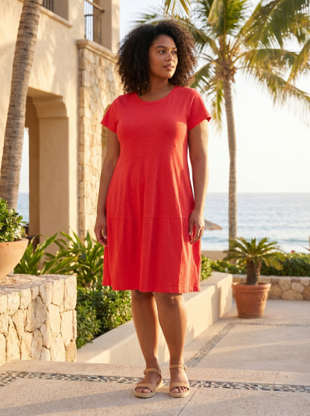 Cotton Knit Dress Bubble