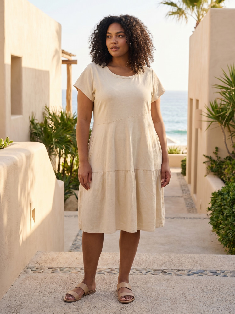 Cotton Knit Dress Bubble