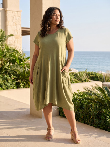 Cotton Knit Dress Bubble