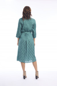 Solid Dress Pleated w belt