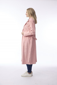 Cord Solid Trench Coat