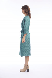 Solid Dress Pleated w belt