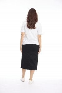Midi Stretch Denim Skirt