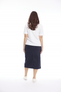 Midi Stretch Denim Skirt