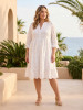 Broderie Dress Frill Hem and Sleeves