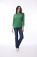 Knit Top Boat Neck 3/4 Slv