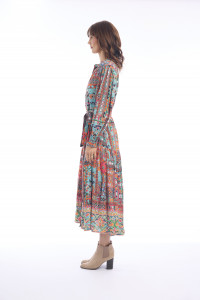 Rabari Dress Maxi Tie Waist