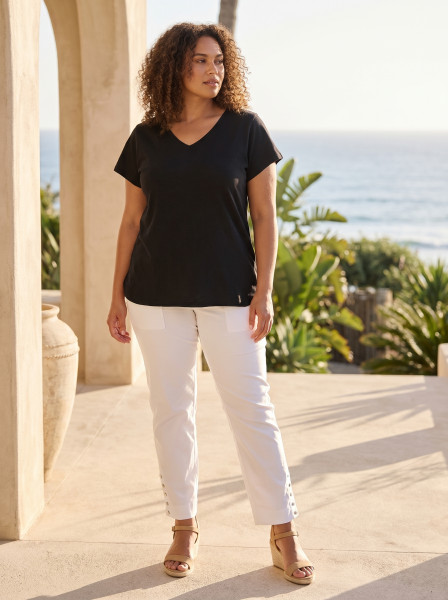 Cotton Knit Tee V