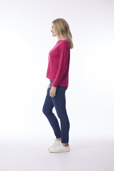 Knit Top Boat Neck Long Slv