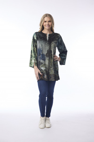 Digital Tunic Flared Cuff