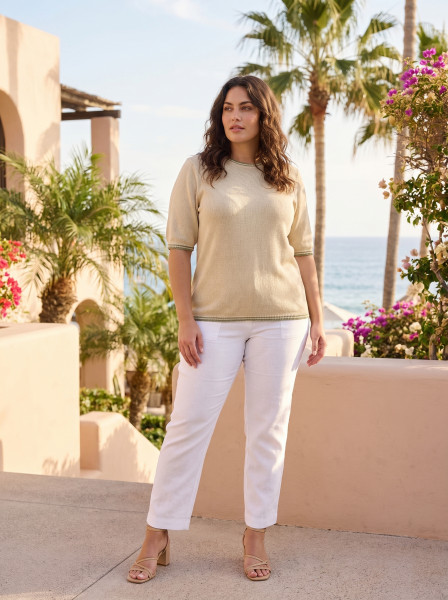 Knit Top Short Sleeve