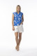 Comodoro Blue Top Collar Cap Sleeve