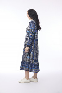 Bhadoi Dress Maxi Collar