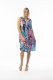 Printed Cotton Dress V Pleated
