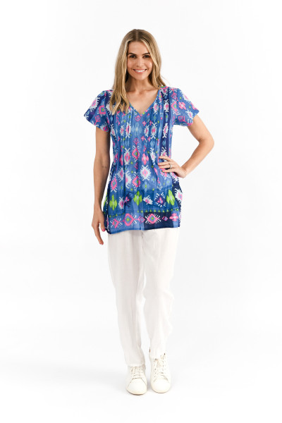 Kayla Cotton Blouse Short Sleeve