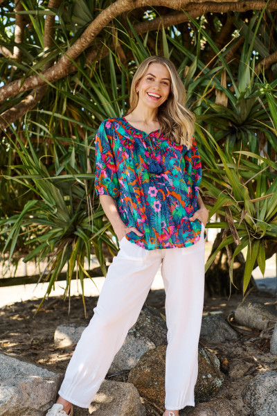 Tessa V-Neck Tassel Top