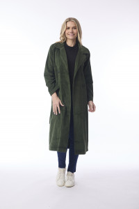 Cord Solid Trench Coat