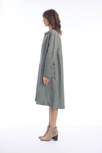 Linen Shirt Dress Midi