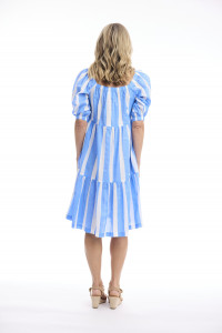 Stripe Dress Square Neckline