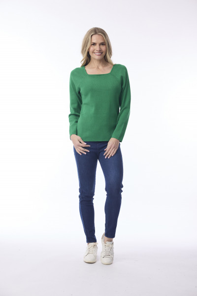 Square Neck Knit Jumper
