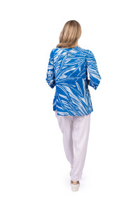 Tina V neck Pleated Top 3/4 Sleeve