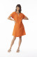 Linen Solid Dress Shift cap slv NEW