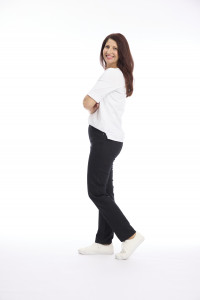Full-Length Stretch Denim Pants