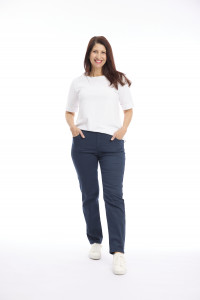 Full-Length Stretch Denim Pants
