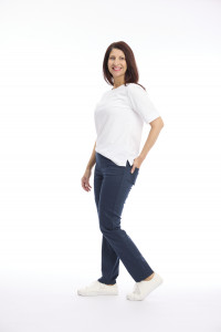 Full-Length Stretch Denim Pants