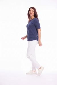 Full-Length Stretch Denim Pants