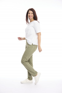 Full-Length Stretch Denim Pants