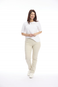 Full-Length Stretch Denim Pants