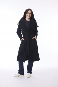 Cord Solid Trench Coat