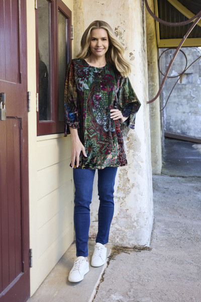 Digital Tunic Flared Cuff