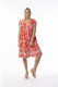 Comodoro Red Dress Layers Short Sleeve