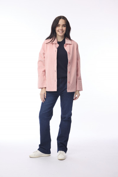 Cord Solid Shirt Jacket